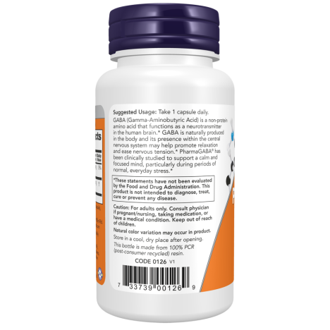 PharmaGABA® 250 mg 60 Veg Capsules PharmaGABA® 250 mg 60 Veg Capsules