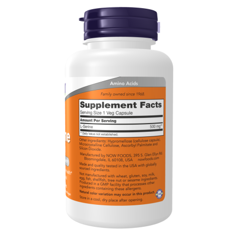 L-Serine 500 mg 120 Veg Capsules L-Serine 500 mg 120 Veg Capsules