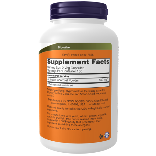 Activated Charcoal 200 Veg Capsules Aktív szén