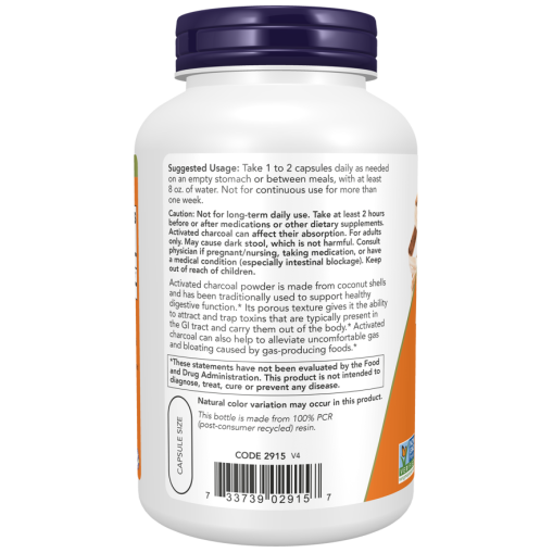 Activated Charcoal 200 Veg Capsules Aktív szén