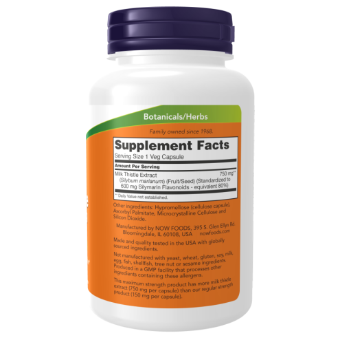 Milk Thistle Extract 750 mg Silymarin (600 mg), Maximum Strength 90 Veg Capsules Máriatövis kivonat Milk Thistle Extract 750 mg Silymarin (600 mg), Maximum Strength 90 Veg Capsules Máriatövis kivonat