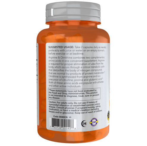 Arginine & Ornithine 500/250 mg - 100 Capsules