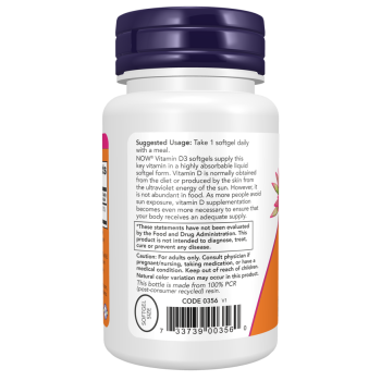 D-3 2,500 IU - 180 Softgels 