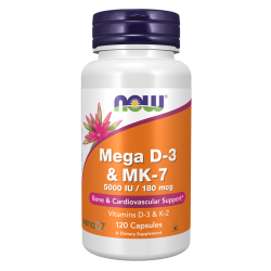 Mega D-3 & MK-7 120 Veg Capsules
