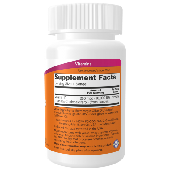 D-3 10,000 IU - 30 Softgels