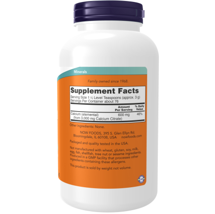 Calcium Citrate Pure Powder - 8 oz