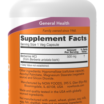 Berberine HCl 500 mg 90 Veg Capsules