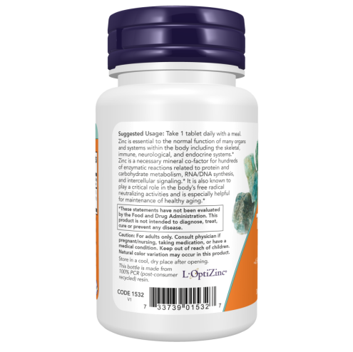 Zinc Transporters 90 Tablets [Zinc Gluconate, L-OptiZinc® Monomethionine, Zinc Picolinate, Zinc Bisglycinate (Albion™)]