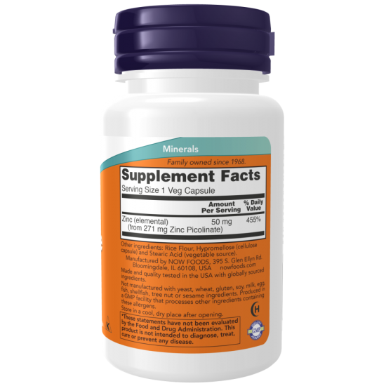 Zinc Picolinate 50 mg - 30 Veg Capsules