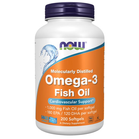Omega-3 Fish Oil, Molecularly Distilled 200 Softgels / Omega-3 halolaj, molekulárisan desztillált lágyzselatin kapszulák Omega-3 Fish Oil, Molecularly Distilled 200 Softgels / Omega-3 halolaj, molekulárisan desztillált lágyzselatin kapszulák