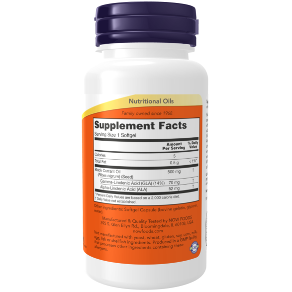 Black Currant Oil 500 mg 100 Softgels / Fekete ribizli