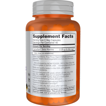 Beta-Alanine 750 mg 120 Capsules