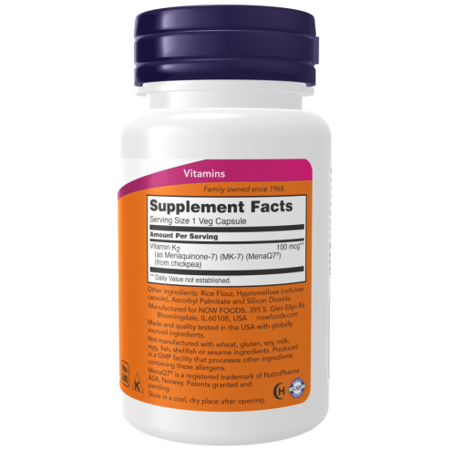 MK-7 Vitamin K-2 100 mcg - 60 Veg Capsules