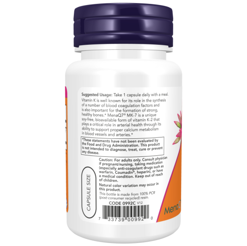 MK-7 Vitamin K-2 100 mcg - 60 Veg Capsules