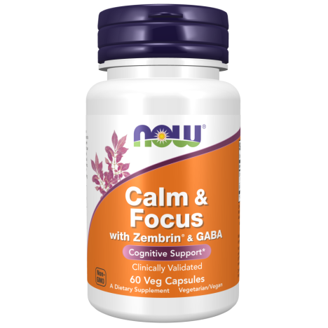 Calm & Focus with Zembrin® & GABA 60 Veg Capsules
