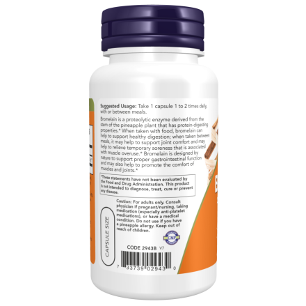Bromelain 500 mg - 120 Veg Capsules