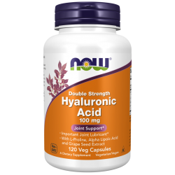 Hyaluronic Acid, Double Strength 100 mg 120 Veg Capsules