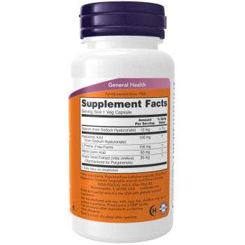 Hyaluronic Acid, Double Strength 100 mg 120 Veg Capsules Hyaluronic Acid, Double Strength 100 mg 120 Veg Capsules