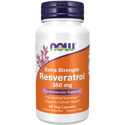 Resveratrol, Extra Strength 350 mg 60 Veg Capsules