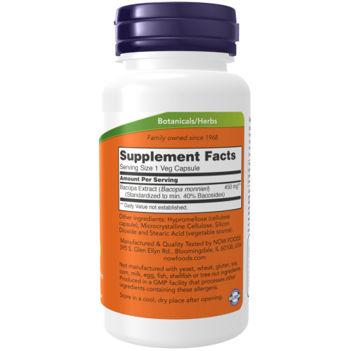 Bacopa Extract 450 mg 90 Veg Capsules