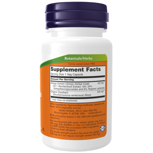 Ginkgo Biloba, Double Strength 120 mg -100 Veg Capsules