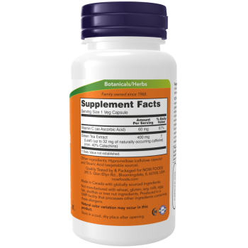 Green Tea Extract 400 mg - 250 Veg Capsules /szavatossági idő: 2026-09-30 Green Tea Extract 400 mg - 250 Veg Capsules /szavatossági idő: 2026-09-30