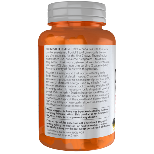 Creatine Monohydrate 750 mg 120 Veg Capsules