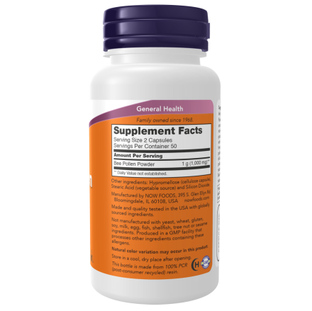 Bee Pollen 500 mg 100 Capsules