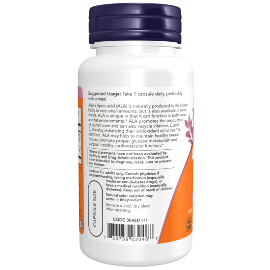 Alpha Lipoic Acid 600mg 60Veg Caps Alpha Lipoic Acid 600mg 60Veg Caps