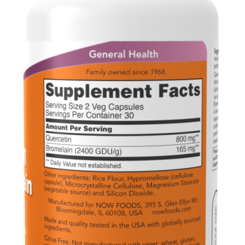 Quercetin with Bromelain - 60 Veg Capsules 