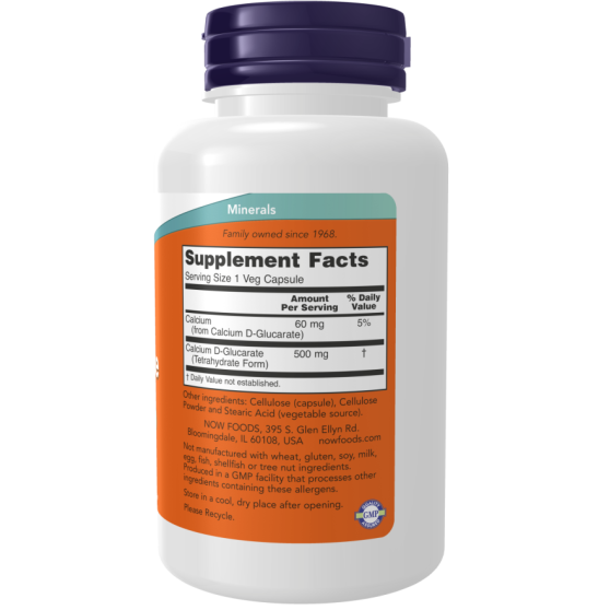 Calcium D-Glucarate 500 mg 90 Veg Capsules