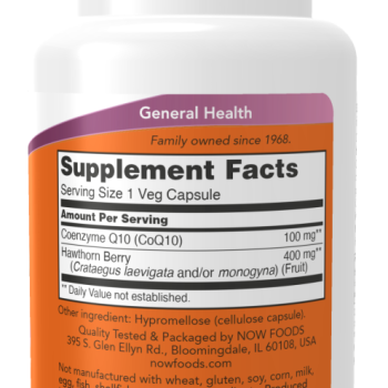 CoQ10 100 mg with Hawthorn Berry - 90 Veg Capsules