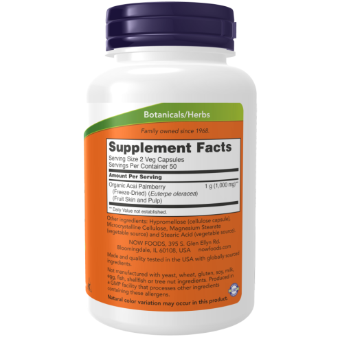 Acai 500 mg - 100 Veg Capsules