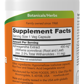 Ashwagandha Extract 450 mg - 90 Veg Capsules