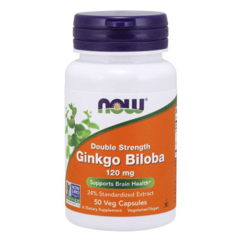 Ginkgo Biloba, Double Strength 120 mg -50 Veg Capsules