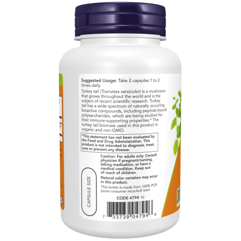 Turkey Tail 500 mg 90 Veg Capsules /pulykafarkgombából/