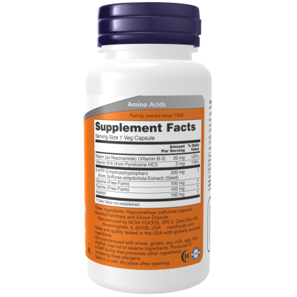 5-HTP, Double Strength 200 mg 60 Veg Capsules