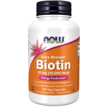 Biotin 10 mg (10,000 mcg), Extra Strength 120 Veg Capsules