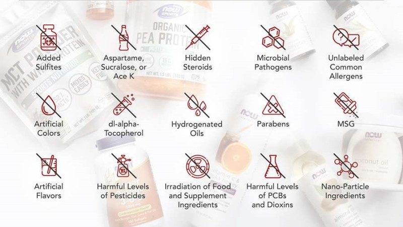 Amit biztosan nem tartalmaznak a NOW Foods termékek