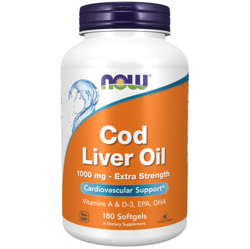 Cod Liver Oil, Extra Strength 1,000 mg 180 Softgels