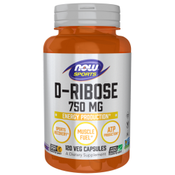 D-Ribose 750 mg  120 Veg Capsules