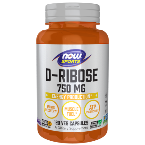 D-Ribose 750 mg  120 Veg Capsules