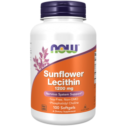 Sunflower Lecithin 1200 mg Soy-Free, Non-GMO - 100 Softgels Sunflower Lecithin 1200 mg Soy-Free, Non-GMO - 100 Softgels
