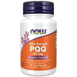PQQ, Extra Strength 40 mg 50 Veg Capsules