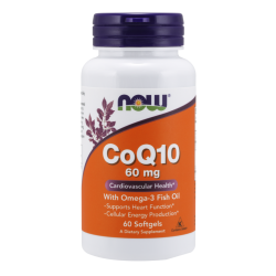 CoQ10 60 mg w Omega 3 Fish Oils - 60 Softgels