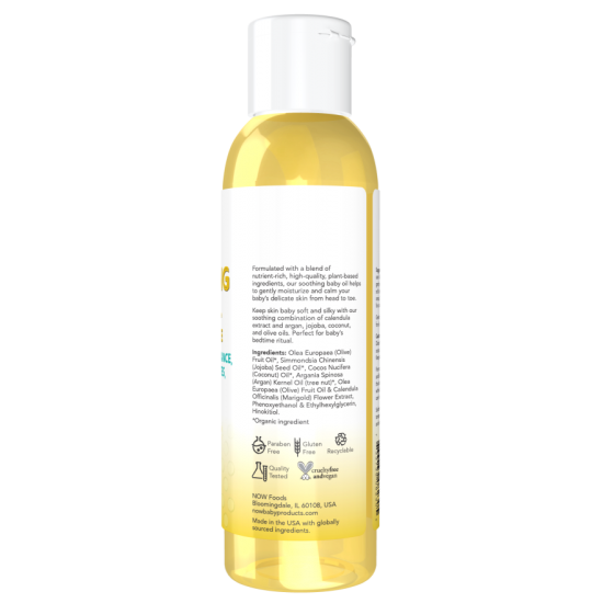 Soothing Baby Oil, Fragrance Free (118 ml)