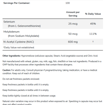 NAC 600 mg - 100 Veg Capsules  
