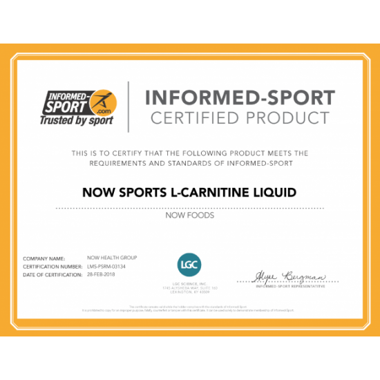 L-Carnitine Liquid, Citrus Flavor 1000 mg - 16 oz.